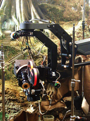 Motion controlled Mitchell camera at the Lothlorien miniature
